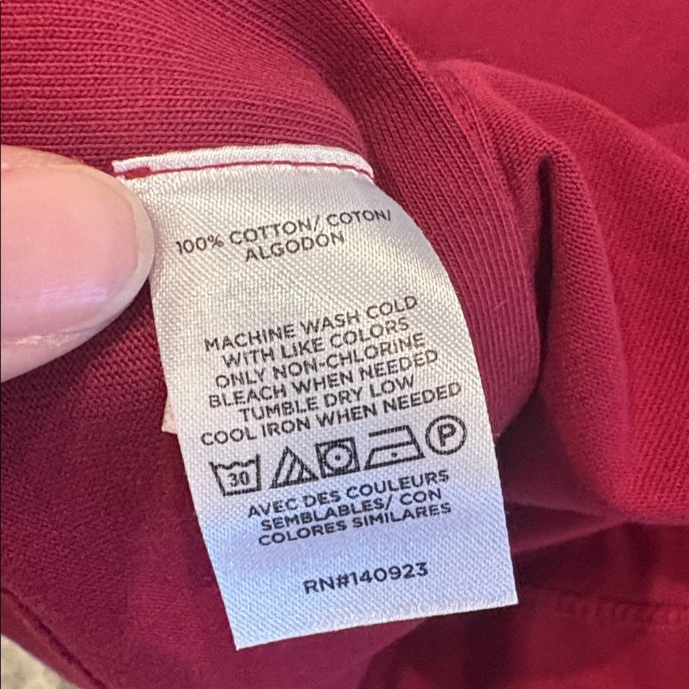 NWT LOFT Red Tank Top with Button Accents - Picture 3 of 4